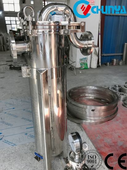 High Flow Rate Stainless Steel Top Entry Bag Filter Housing